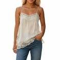 thumbnail image 5 of XIYON Womens Summer Tops Women's Lace Trim Fitted Tank Top Camisole For Fashion Forward Style Beach Vacation Clothes, 5 of 5
