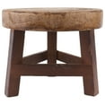 thumbnail image 1 of OULII 1Pack Country-themed Wood Flower Rack Round Stool for Gardening Home Decor, 1 of 6