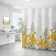 thumbnail image 2 of Rideau de douche, rideau de douche en tissu doublé jaune rideau de douche floral – 182,9 cm l x 182,9 cm l avec 12 crochets pour la maison, l'hôtel, les rideaux de lavage en machine, le rideau de dou JAMW Sencillez, 2 of 5