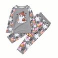 thumbnail image 6 of Halloween Family Pajamas Set Long Sleeve Crew Neck, Soft Matching Halloween Pajamas with Ghost Beanie Print, Cozy Family Halloween Pajama Set Sleepwear, 6 of 7