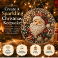thumbnail image 3 of Christmas Pearl Diamond Art Hanging Ornament Kit , Flocked Canvas with Scratch-Resistant Non-Fading Pearl Beads, portable canvas bead craft kit for interior display E, 3 of 6