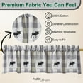 thumbnail image 2 of Park Designs Gray Buffalo Check Moose Patch Lined Valance 14"L, 2 of 6