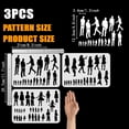 thumbnail image 2 of 3Pcs Human Figure Painting Large Stencil 8.3x11.7" PET Male Female Boys Girls Figures Model Spraying Big Stencil, 2 of 9