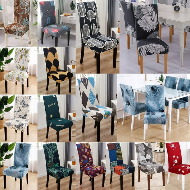 31 Colours Dining Chair Seat Covers Slip Banquet Home Protective Stretch Set Of 2 4 6 8pcs Com - Dining Room Chair Seat Covers Set Of 6