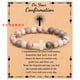 thumbnail image 2 of Pulsera de piedra natural morada Tianhe piedra volcánica esmerilada con tarjeta Pulsera de piedra natural, 2 of 8