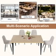 thumbnail image 6 of GZXS 5-Piece Dinette Set, 62.99" Rectangular MDF Table with Iron Legs, 4 Upholstered Chairs, Industrial Style for Kitchen or Dining Room (Natural+Beige), 6 of 9