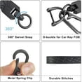 thumbnail image 2 of Leather Wristlet Keychain, Car Key Chain Wrist Keychain with 3 Key Ring and Anti-Lost D Ring, 2 of 6