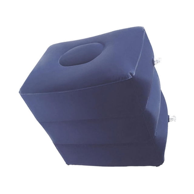 tamizeot Inflatable Foot Rest 3 Layers Foot Stool Foot Rest Pillow for Travelling Deep Blue 40 x 30 x 43cm 1Set