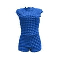 thumbnail image 2 of EHQJNJ Mexico Outfits for Women Women's Fashion Casual Sleeveless Bubble Cloth Two Piece Shorts Set Outfits for Women Outfit for Women Club Birthday, 2 of 5