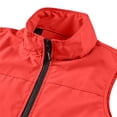 thumbnail image 6 of GrmtClth Men's Daily Leisure Multi Pocket Vest Stand Collar Zip Closure Breathable Mesh Lined Outdoor Sleeveless Waistcoat Red L, 6 of 9
