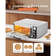 thumbnail image 2 of KFFKFF Electric Pizza Oven, 18-Inch Commercial Pizza Ovens, 842°F Max Temp, 1740W Large Pizza Oven Countertop, 2 of 8