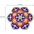 thumbnail image 4 of TenHue World TW- R2 Designer Multicolour Fancy Acrylic Rangoli in Flower 15.5 Inches and Tealight Candle Holder Diya 2pcs Handcrafted for Floor Decorated for Festival/Wedding/Pooja/Diwali/Home, 4 of 6