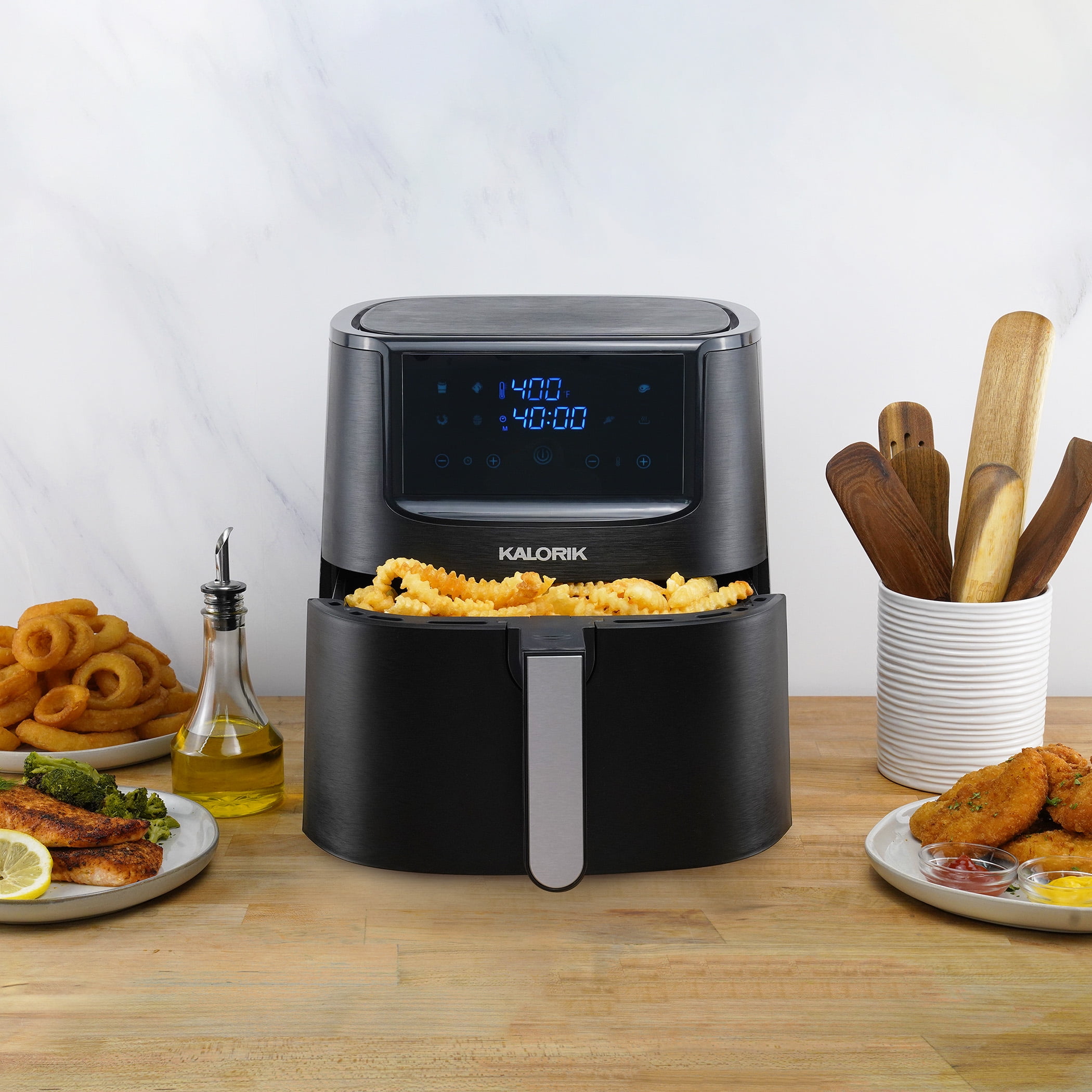 Kalorik® 3.2 Quart Touch Screen Air Fryer Black with 8 Presets, FT 47859 BK  