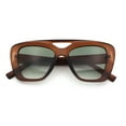 thumbnail image 5 of Women Oversized Thick Plastic Rectangle Cat Eye Flat Top Diva Sunglasses Matte Brown - Green, 5 of 8