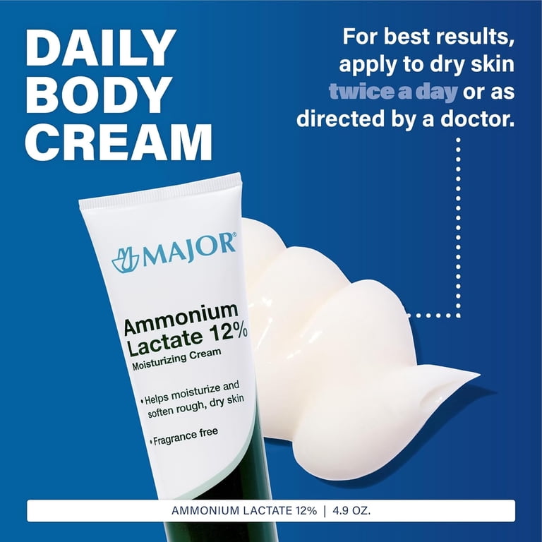 Major Ammonium Lactate 12% Moisturizing Cream, Hydrates, Softens