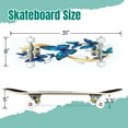 thumbnail image 2 of 31'' Complete Skateboard 7 Layer Canadian Maple Double Kick Deck Skateboards Figure eight gold decorated realistic blue butterflies morpho white Skate Board for Beginner Adult Gifts, 2 of 5