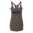 thumbnail image 2 of Red Blue and Black Ford Logo | Womens Cars and Trucks Premium Tri-Blend Racerback Tank Top, Brown, Small, 2 of 3