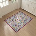 thumbnail image 3 of ODIKA 3'x5' Washable Throw Rug Classroom Scattered Writing Ribbon Teaching Pencil Schoolgirl for Entryway, Kitchen, Mudroom, Stain Resistant, Low Profile, Non-Slip, 3 of 7