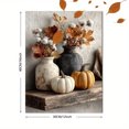 thumbnail image 3 of Rustic Autumn Pumpkin Canvas Print, Black White Harvest Art, Thanksgiving Seasonal Farmhouse Wall Decor, 3 of 8