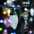 thumbnail image 6 of Halloween C9 LED Halloween String Lights, 82ft 100 LED Waterproof Strawberry String Lights, Plug in Extendable Black Wire Halloween Lights String for Outside Halloween Decoration, White, 6 of 15