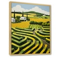 thumbnail image 2 of Designart "Vineyard Landscape Rendered In De Stijl Style" Vineyard Floater Framed Wall Art Prints, 2 of 5