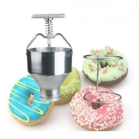On Clearance 465 OZ Manual Donut Maker Depositor Dropper Plunger Dough Batter Dispenser Hopper with (Best Cake Batter Ice Cream)