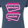 thumbnail image 3 of Barbie The Movie - Barbieland Real World This Way Signs - Juniors Fitted Graphic T-Shirt, 3 of 5