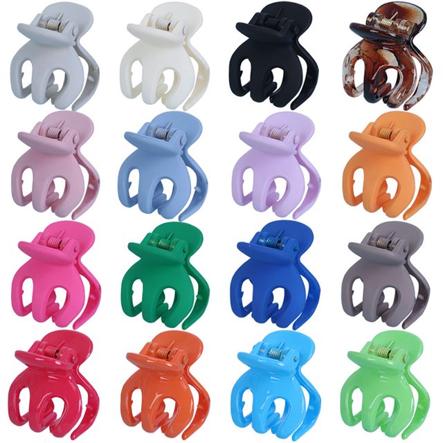 Clip Pince à Cheveux Mini - 16PCS Forte Tenir Coloré Petite Pince à Cheveux Pince à Mâchoires