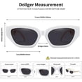 thumbnail image 4 of Retro Cat Eye Sunglasses For Women Hexagon Narrow Rectangle Frame Metal Chain Arm Luxury Sunglasses, 4 of 4