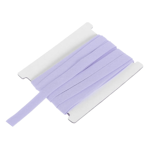 1/2 Inch Double Fold Bias Tape Continuous Bulk Bias Tape for Sewing, Seaming Quilting Hemming Binding Crafts (Light Purple 6 Yards)