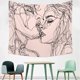 thumbnail image 1 of Tapiz para colgar en la pared de The Kissing Lover, alfombra de esqueleto humano en blanco y negro con corona de rosas, tapices para decoración del hogar, arte de pared (2) brillar Electrónica, 1 of 3