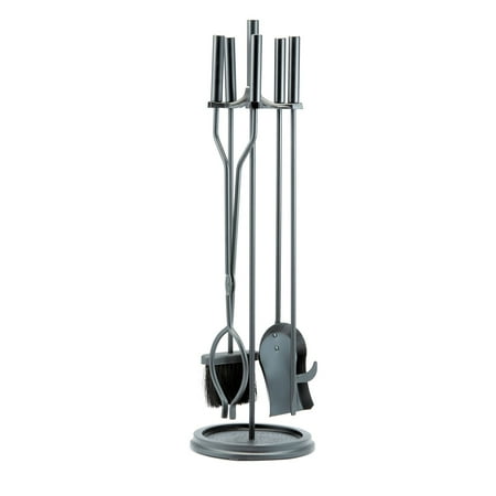 

UniFlame 5 Piece Black Finish Fireset with Cylinder Handles