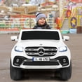 thumbnail image 2 of Costway Licensed Mercedes Benz x Class 12V 2-Seater Kids Ride On Car w/ Trunk White, 2 of 8