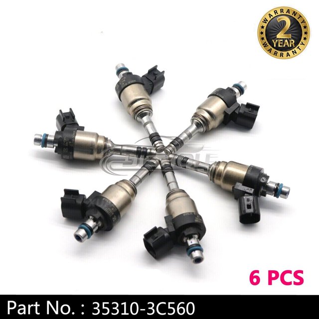 Paquete de 6 piezas de inyectores de combustible adecuados para el moderno Santa Claus 3.8L V6 para Kia Sorento 3.3L V6 2014-2018-