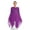 Purple, variant on Doomiva Women Shiny Sequins Flared Sleeve Irregular Hem Church Worship Liturgical Praise Dance Tunic Red S