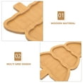 thumbnail image 5 of Tineasur Wood Christmas Tree Plate Khaki with Creative Design for Daily Snack and Nut Serving, 5 of 8