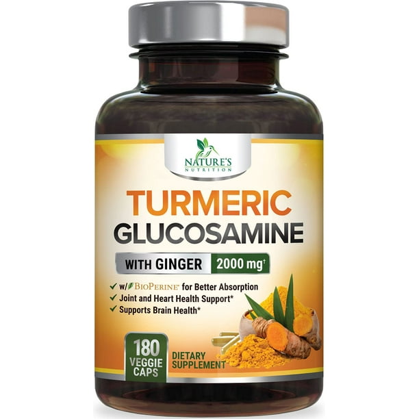 Nature's Nutrition Turmeric Curcumin with Ginger Glucosamine & MSM