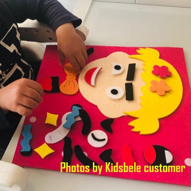 Juguetes de bricolaje, juguetes de rompecabezas de cambio de emoción, juguetes creativos de expresión Facial, juguetes de rompecabezas que cambian la Niña