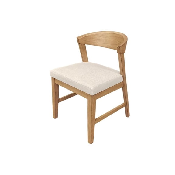 Alpine Furniture Cove Wood Back Dining Chairs - Set of 2 in Natural