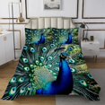 thumbnail image 1 of Erosebridal 3D Peacock Coverlet Set King, Blue Green Bedding Set, Zoo Animal Decor 3 Pieces, 1 of 5