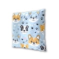 thumbnail image 3 of Cute Doodle Dogs Paw Prints Hearts Throw Pillow Covers Pillowcases 16 x 16 Inch Home Decor 2 Packs for Bedroom Sofa, 3 of 6