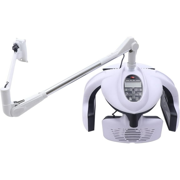 Hair Salon Dryer Wall Mounted Professional Hooded Dryer, Multifunctional Adjustable Salon Equipment with LCD Panel and Heating Plate, Temperature and Time Controllable, Hairdressing Dyer