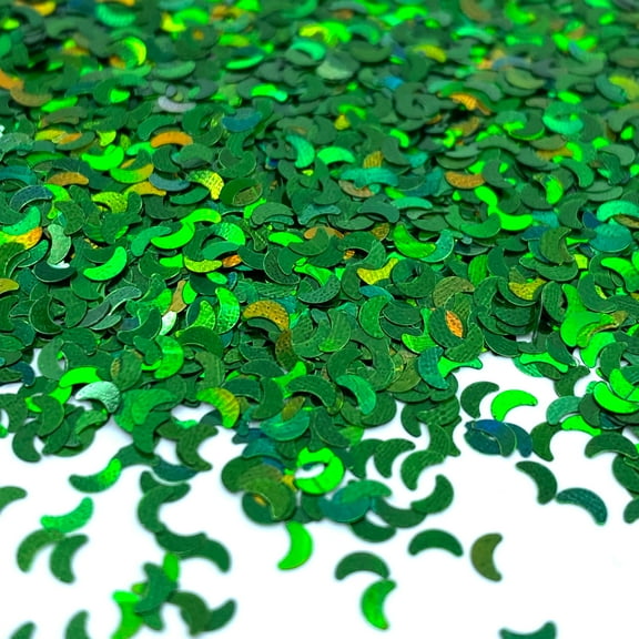 Green Moon Shape Glitter Confetti (1oz = 28g)