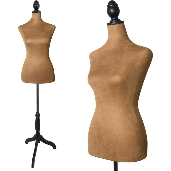 FreeLung Clothing Mannequin Female, 58-67 Inch Height Adjustable, Brown