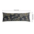 thumbnail image 6 of Paisley Long Body Pillow Cover - Vintage Bohemian Floral Print, Soft & Breathable Ethnic Fabric, Hidden Zipper, 20"x54" - Elegant Home Decor Gift for Side Sleepers & Pregnancy Support, 6 of 7