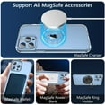 thumbnail image 4 of Magnetic Clear Case Compatible with Magsafe[Non-Yellowing] [Military Grade Tested] Hard PC with Soft Edges Cover, Slim Shockproof Case for 14 Pro Max 6.7 Inch,Clear, 4 of 13