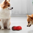 thumbnail image 5 of Christmas Dog Toy Indestructible High Elasticity Chew Ball Bone Shaped Dental Cleaning Interactive Training Toy for Small Medium Dogs Festive Red Green Gradient Pet Gift, 5 of 6