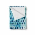 thumbnail image 2 of Navy and Teal Soft Flannel Fleece Throw Blanket, Abstract Blue Watercolor Drops Aquarelle Art Rain Teardrop Quirky, Cozy Plush for Indoor and Outdoor Use, 50" x 60", Turquoise Navy Blue, by Ambesonne, 2 of 6
