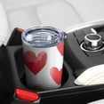 thumbnail image 5 of 20 Oz Valentine's Day Heart Pattern Coffee Tumbler Double Wall Insulated Stainless Steel Water Bottle | Metal Reusable Thermoses Flask with Cup Cap | Leak & Sweat Proof with Anti-Dust Lid, 5 of 7