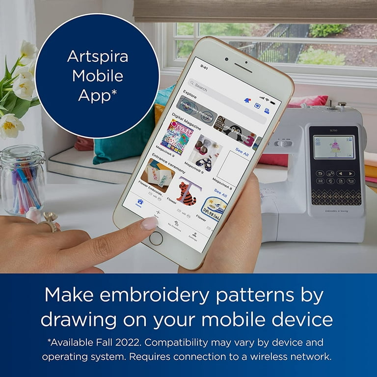 Brother SE700 Computerized Sewing and Embroidery Machine with Artspira